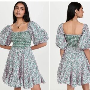 RHODE Astrid Dress Pink/Green Floral XS